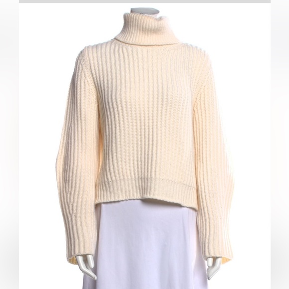 Goop G. Label Gwyneth Paltrow Graham merino ribbed cropped sweater. - Picture 5 of 5